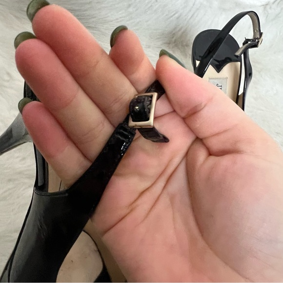 Jimmy Choo Nova Platform Peep Toe Sling Back Heels - Picture 11 of 11